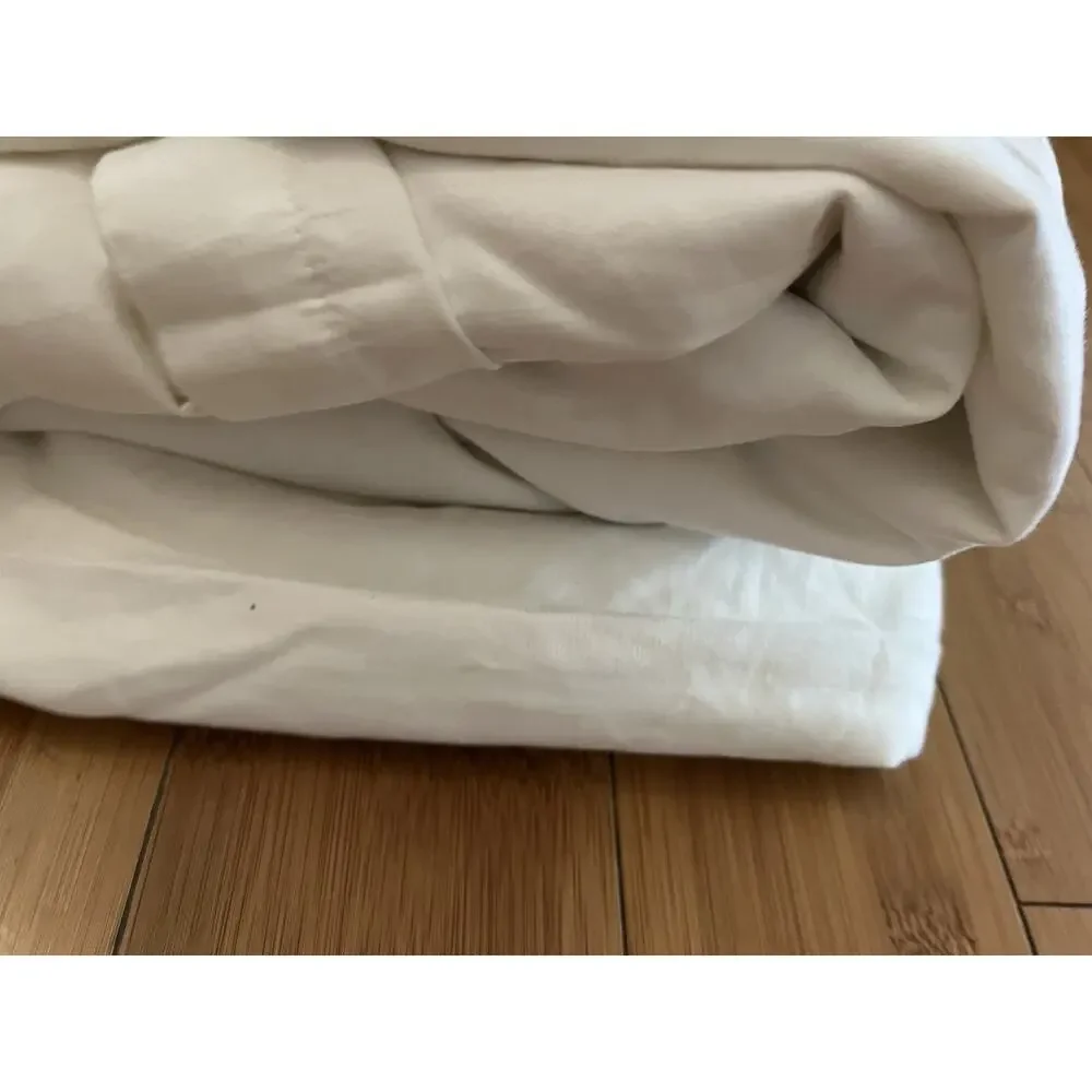 Charter Club Luxury 100% Pima Cotton Beige Duvet Cover Queen Denmark Stripes